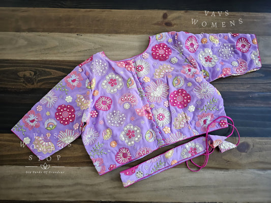 Designer Georgette Blouse - Hip belt