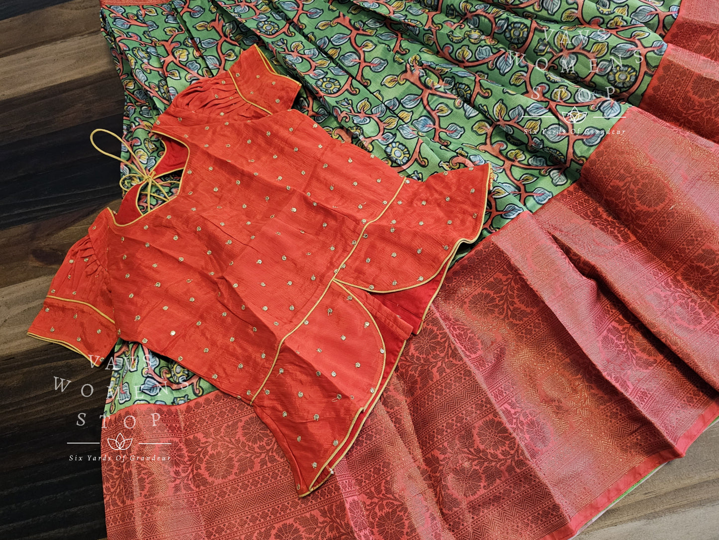 Kalamkari Benarasi Silk Lehenga Blouse