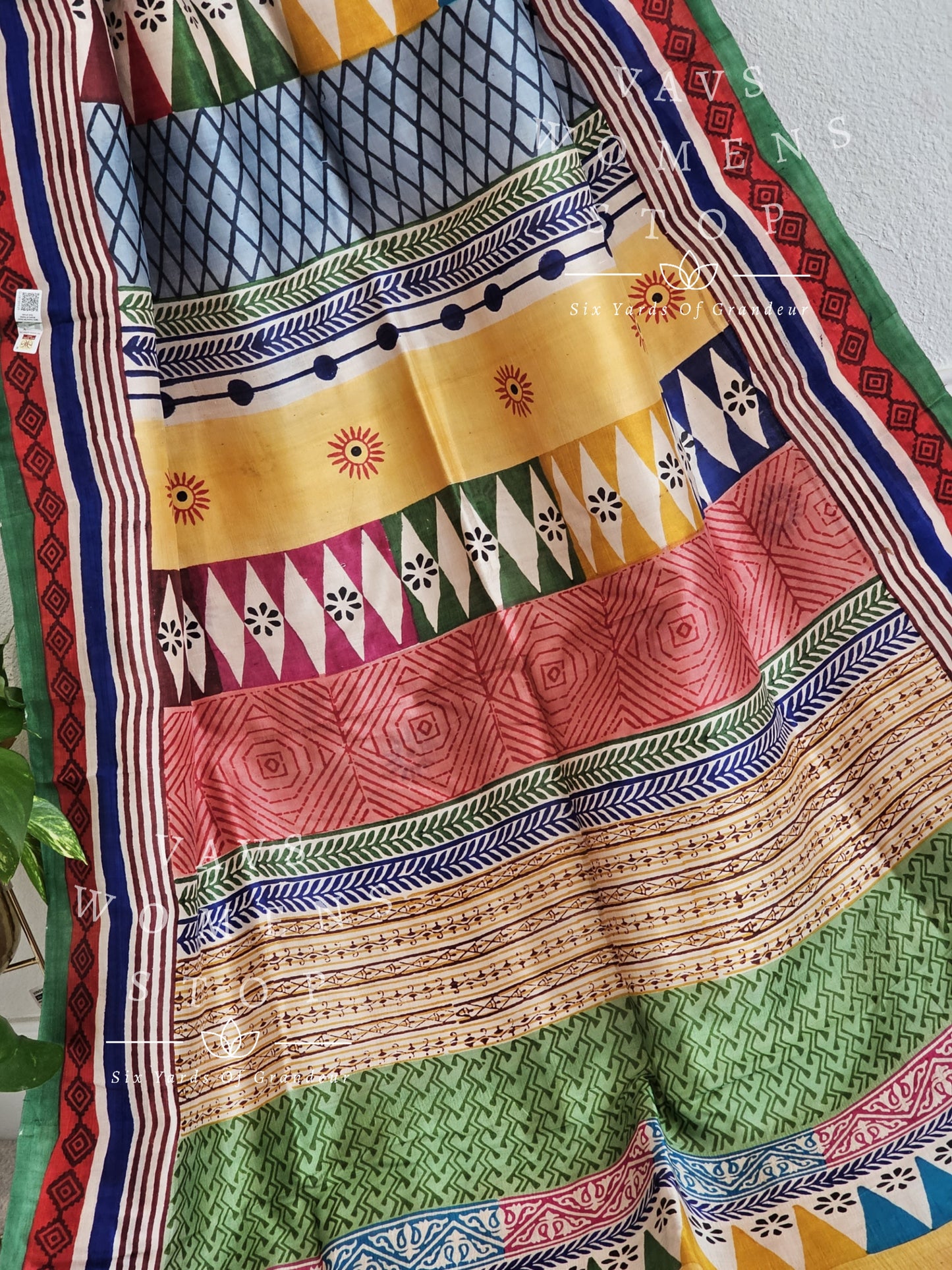 Pure Murshidabad Half and Half Designer Silk Saree