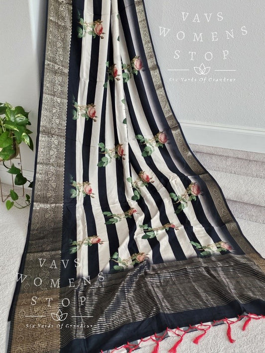 Munga Crepe Silk Digital Print Saree