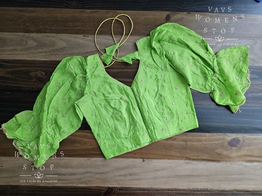 "Sita Ramam" Inspired Designer Silk Blouse