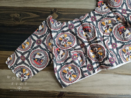 Pure Chanderi Kalamkari Blouse