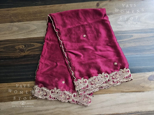 Soft Georgette Cutwork Duppata