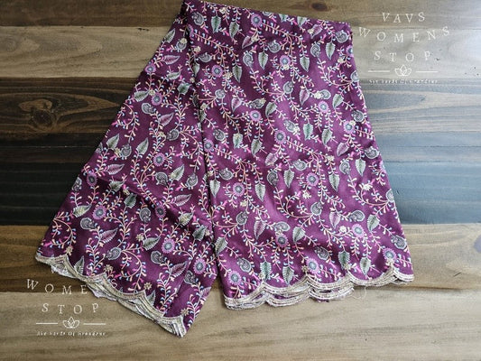 Soft Dola Silk Kalamkari Cutwork Duppata