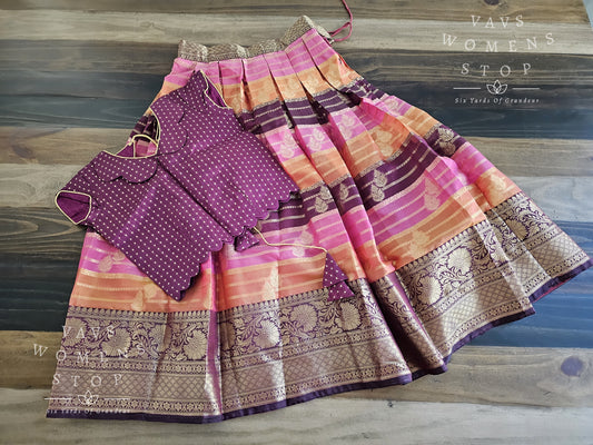 Designer Benarasi Chiniya Lehenga/Langa Blouse