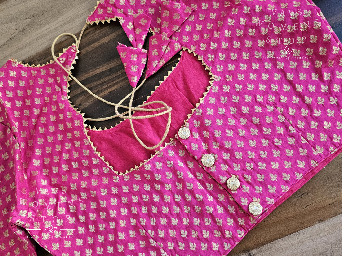 Pink Benarasi Silk Blouse