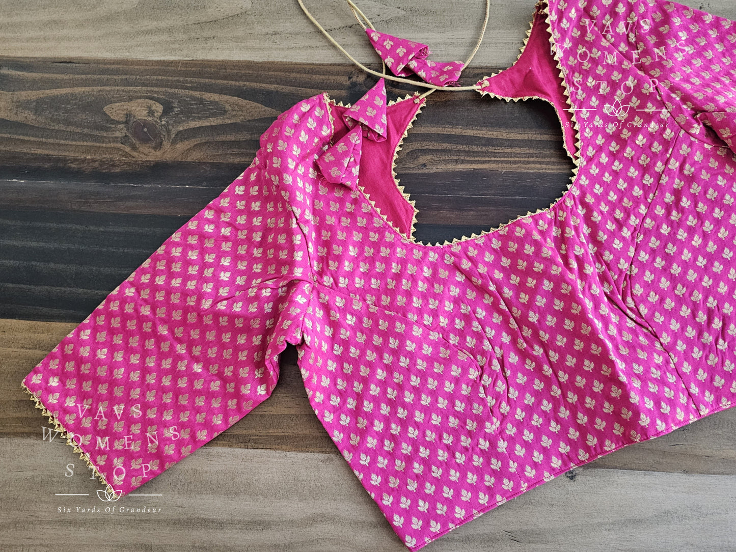 Pink Benarasi Silk Blouse