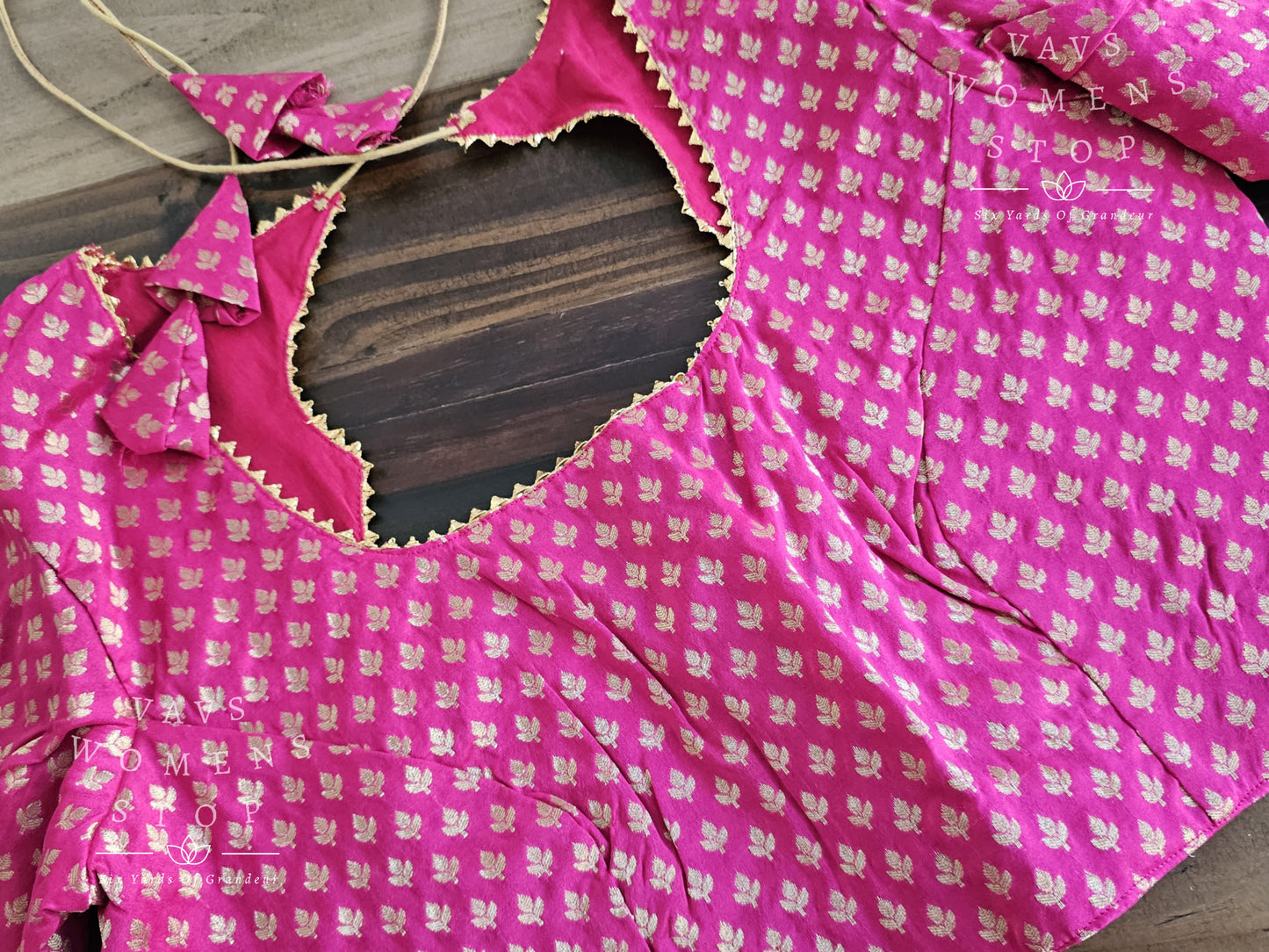 Pink Benarasi Silk Blouse