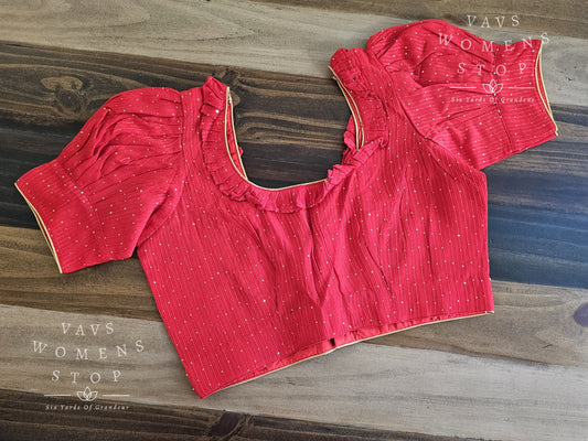 Chinon Chiffon Red Blouse