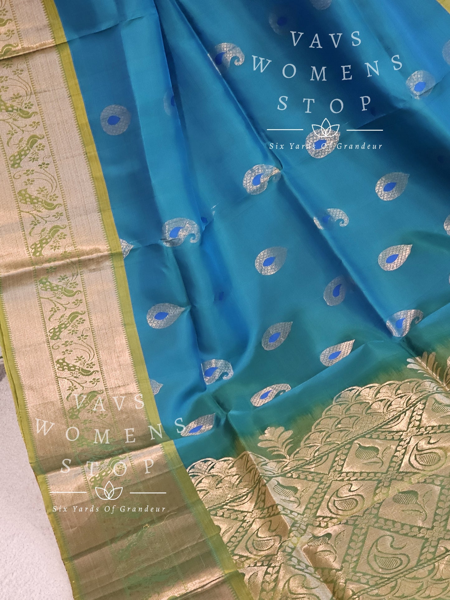 Pure Kanchi Pattu Soft Silk Saree with stitched blouse
