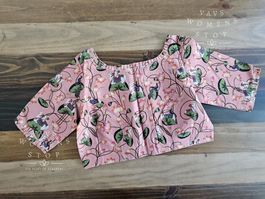 Pure Chanderi Kalamkari Blouse