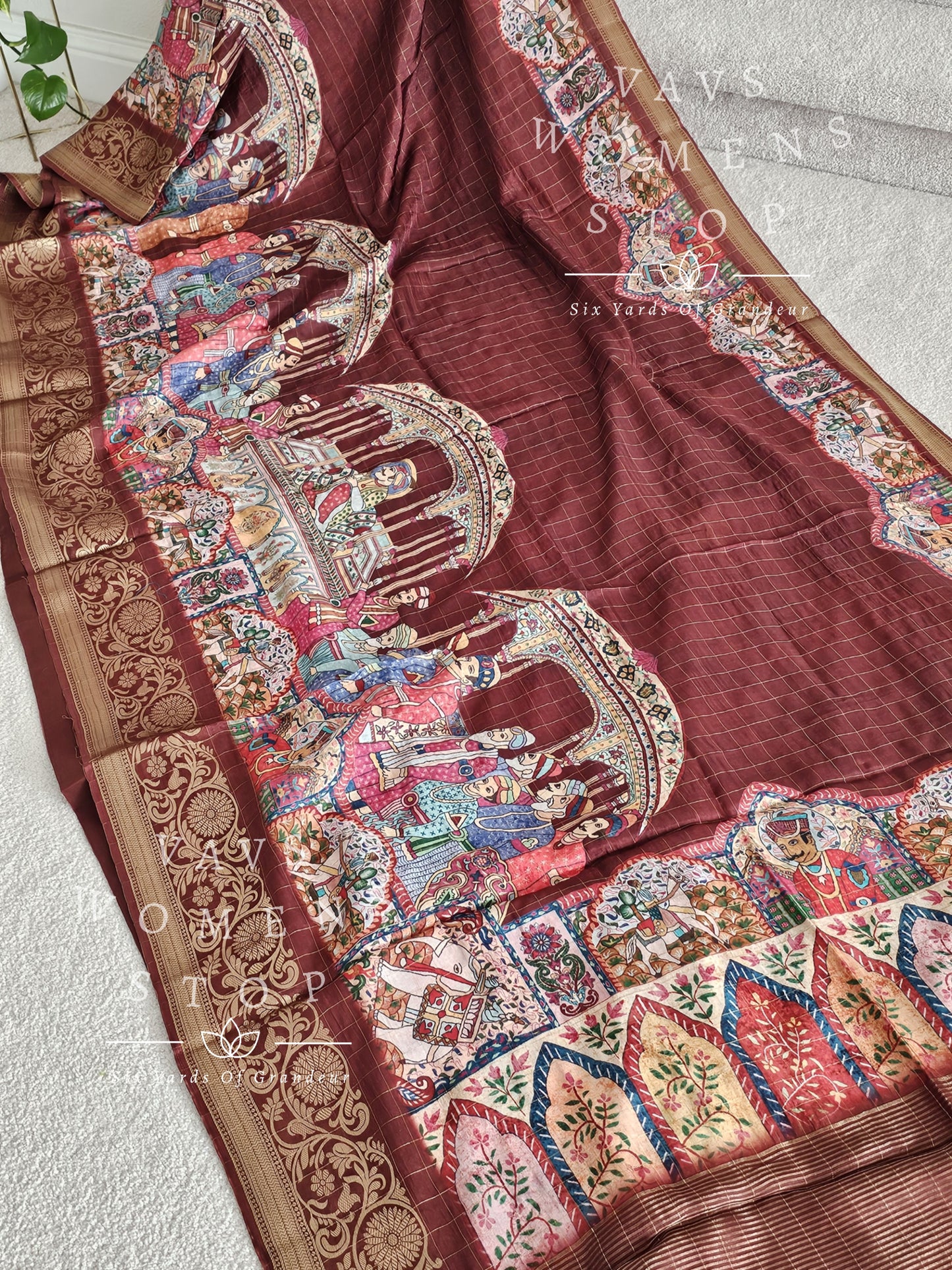 Munga Crepe Silk Digital Print Saree - Blouse