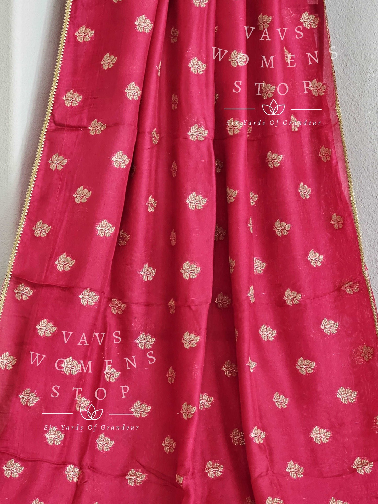 Customized Unique Collection Jute Silk Saree - Floral Tussar Silk Blouse