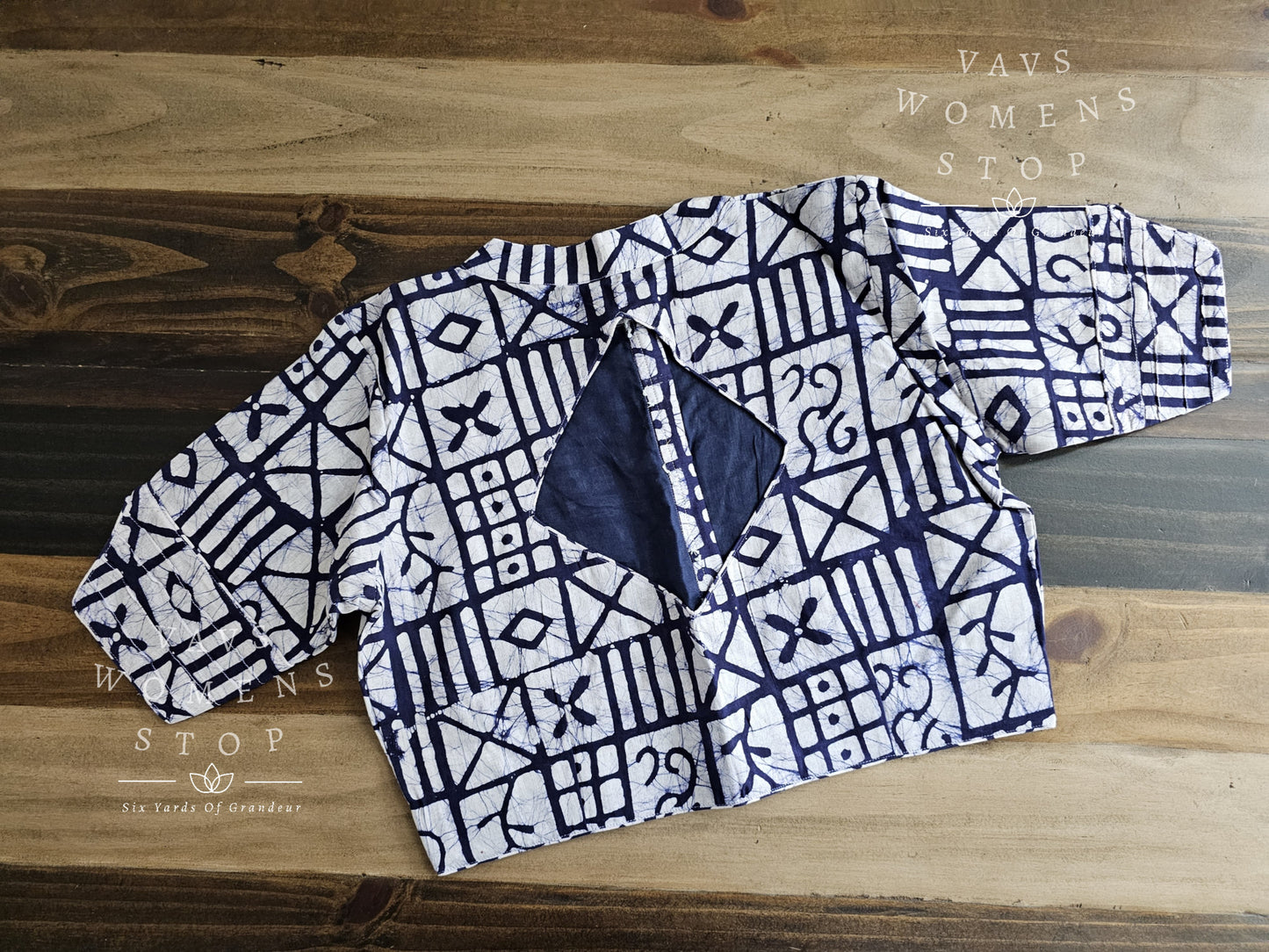 Mul Cotton Abstract Print Blouse