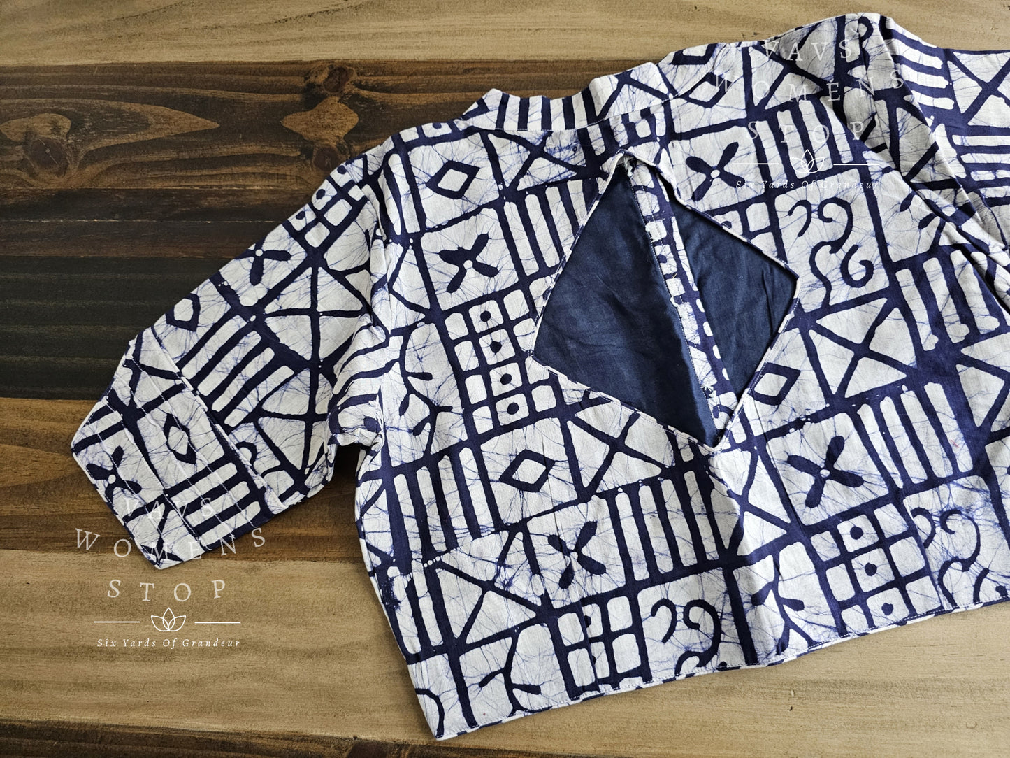 Mul Cotton Abstract Print Blouse