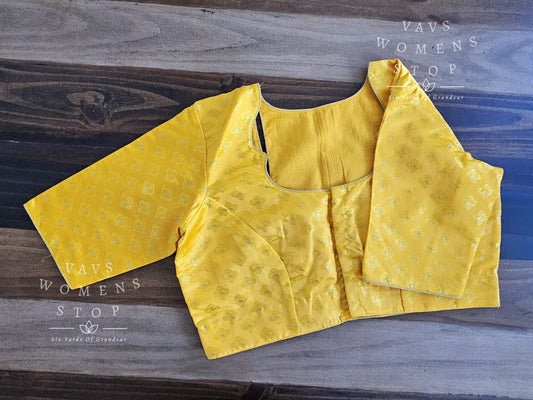 Yellow Benarasi Blouse