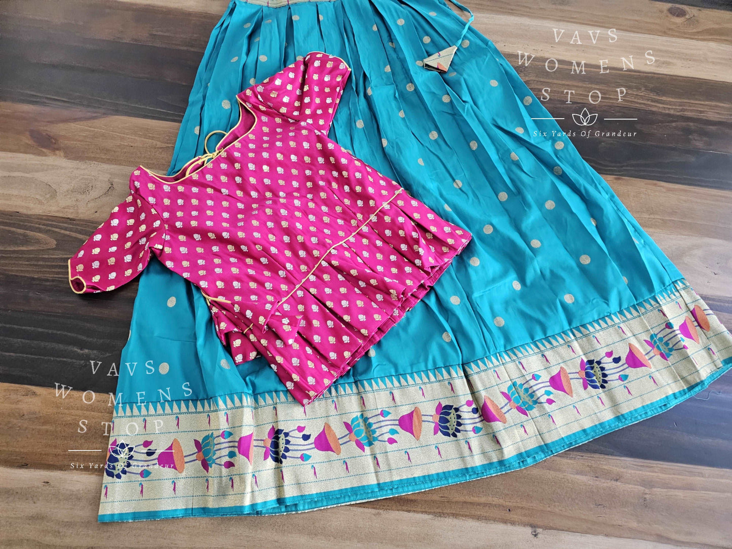 Designer Benarasi Paithani Lehenga/Langa Blouse