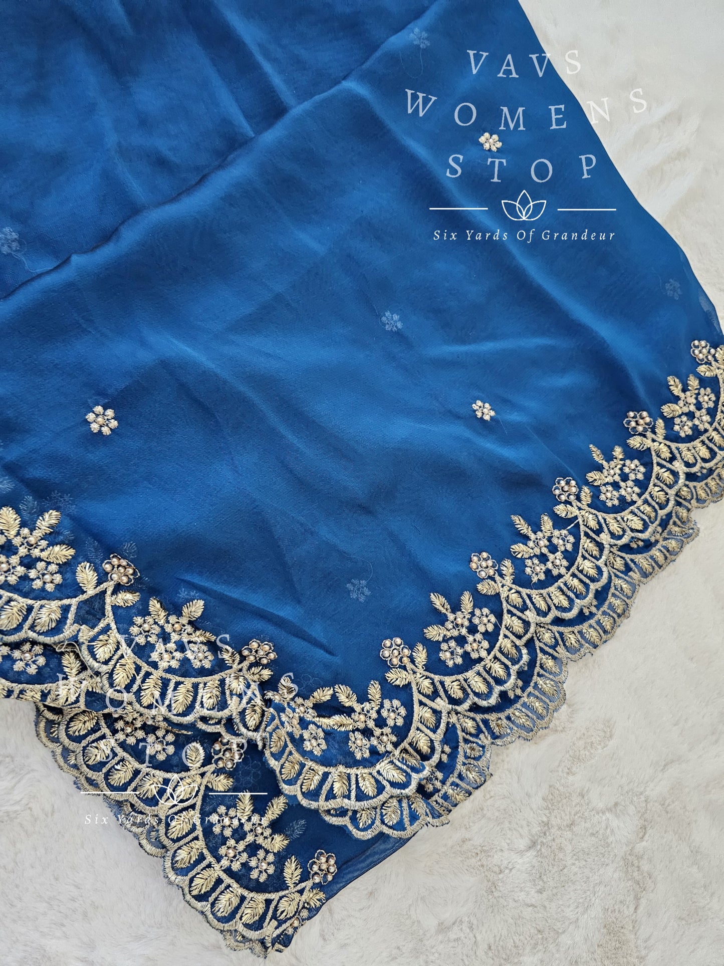 Soft Chinon Silk Cutwork Duppata