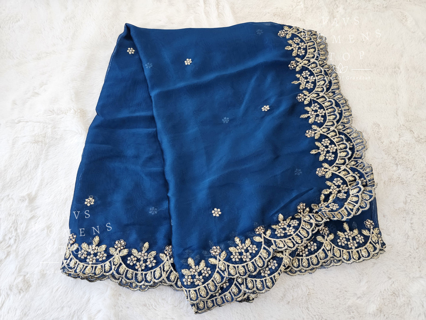 Soft Chinon Silk Cutwork Duppata