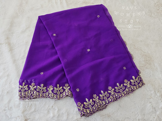 Soft Chinon Silk Cutwork Duppata