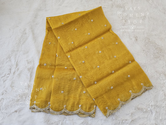 Tissue Scalloped Border Duppata