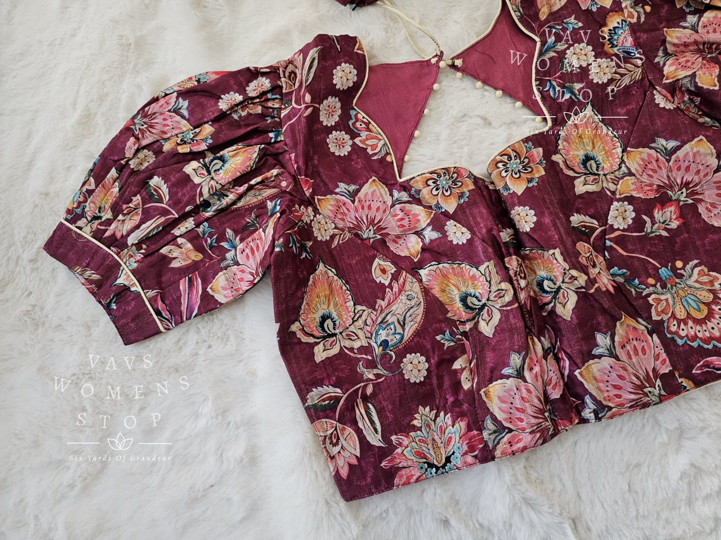 Tussar Silk Kalamkari Blouse