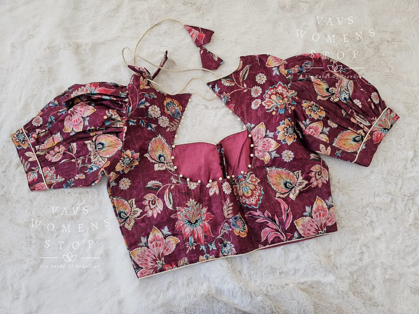 Tussar Silk Kalamkari Blouse