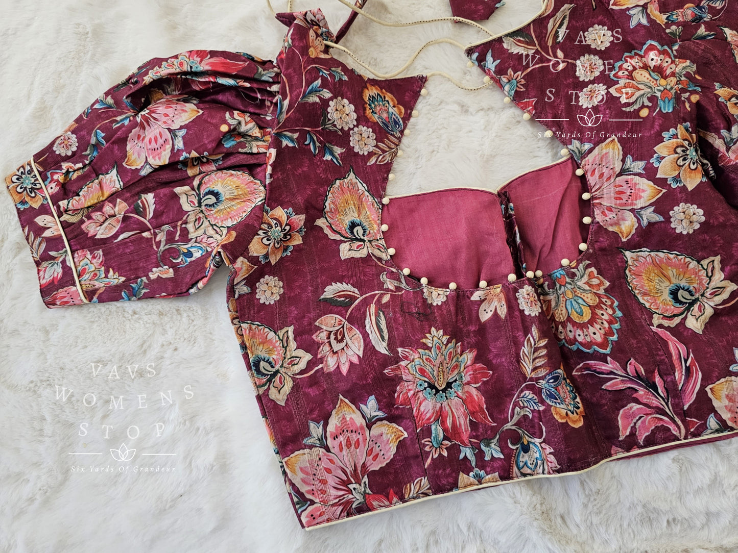 Tussar Silk Kalamkari Blouse