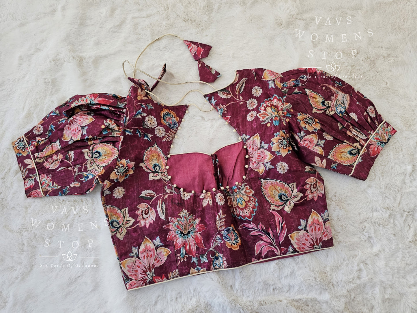 Tussar Silk Kalamkari Blouse