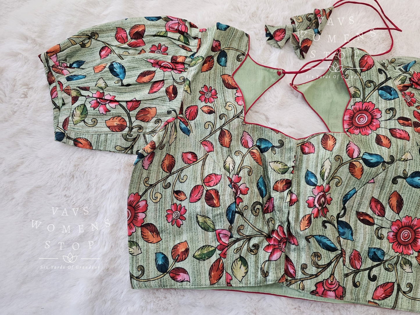 Tussar Silk Kalamkari Blouse