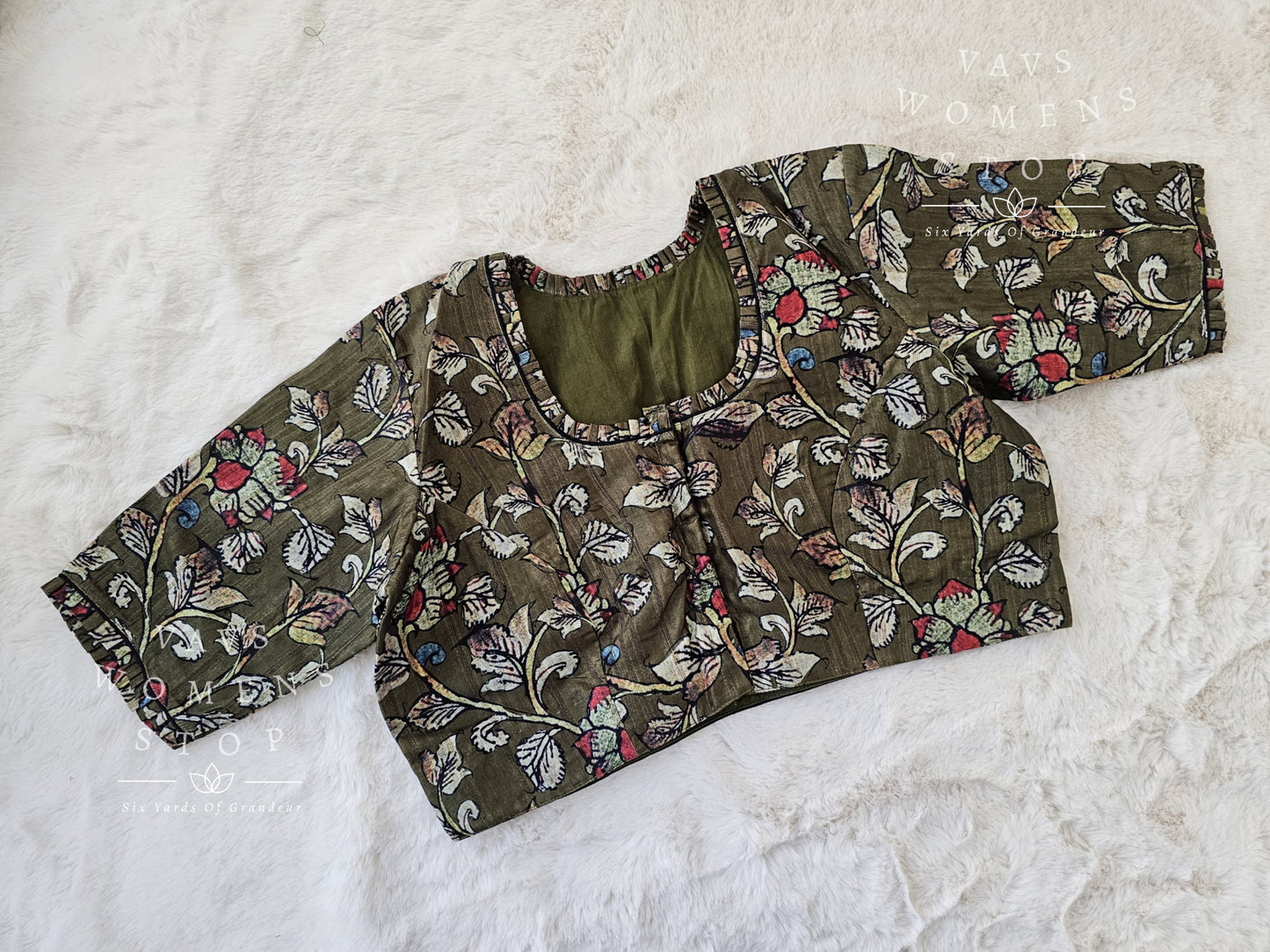 Tussar Silk Kalamkari Blouse