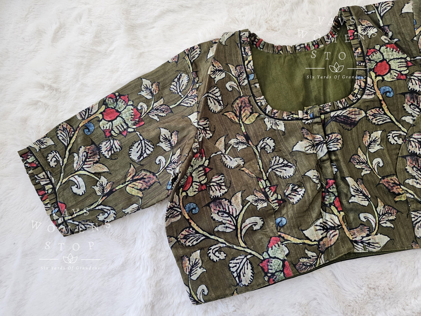 Tussar Silk Kalamkari Blouse