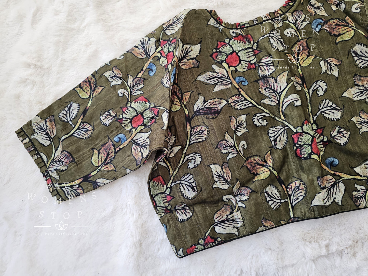 Tussar Silk Kalamkari Blouse