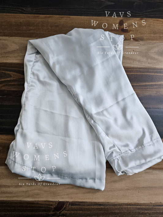 White Silver Color Satin Petticoat