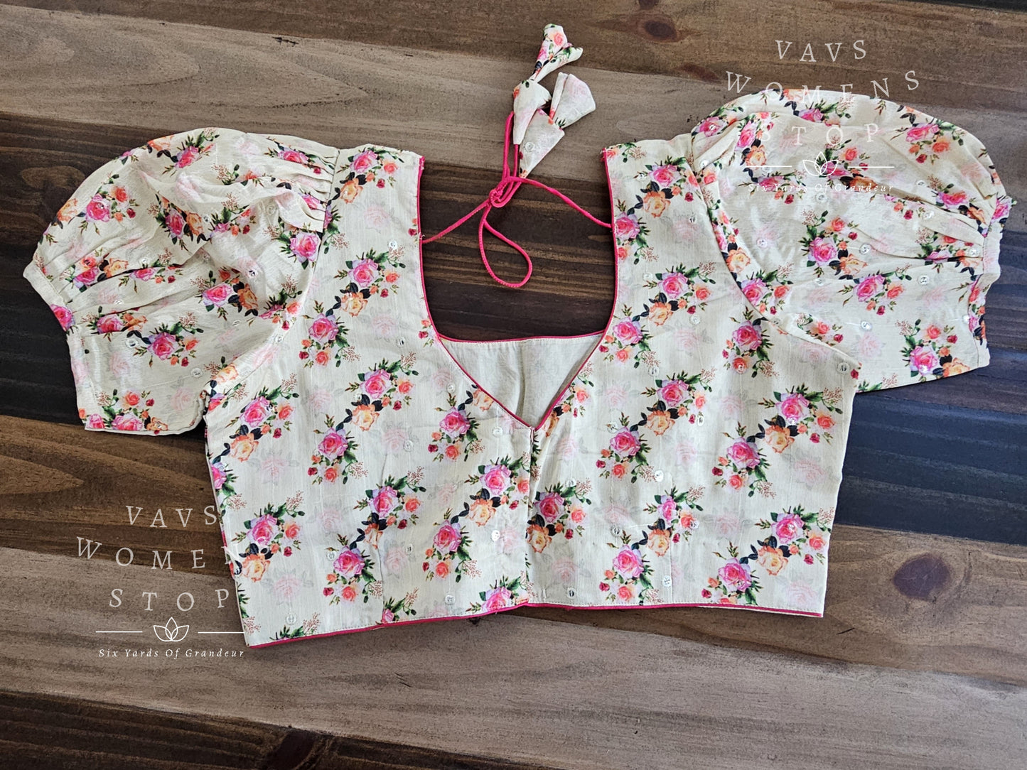 Puff Sleeves Floral Blouse