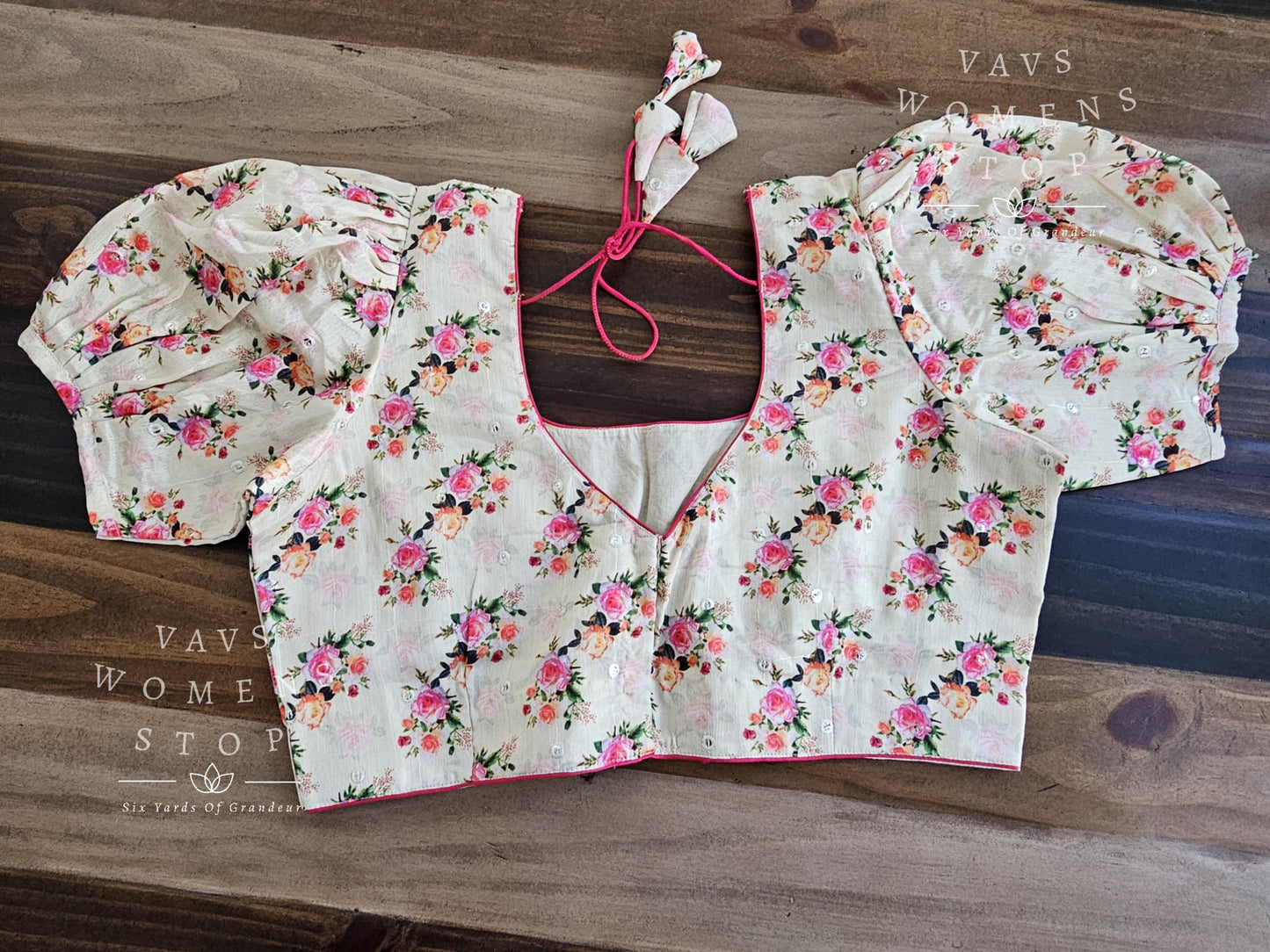 Puff Sleeves Floral Blouse