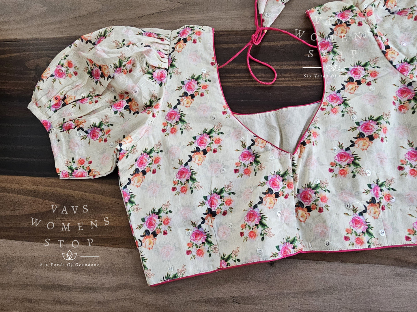 Puff Sleeves Floral Blouse