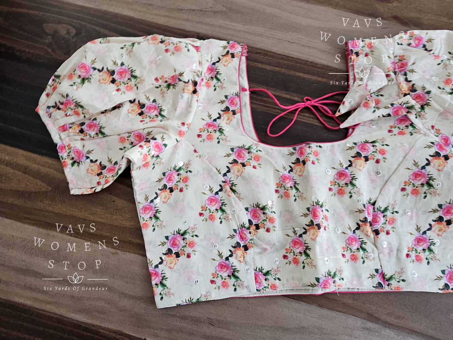 Puff Sleeves Floral Blouse