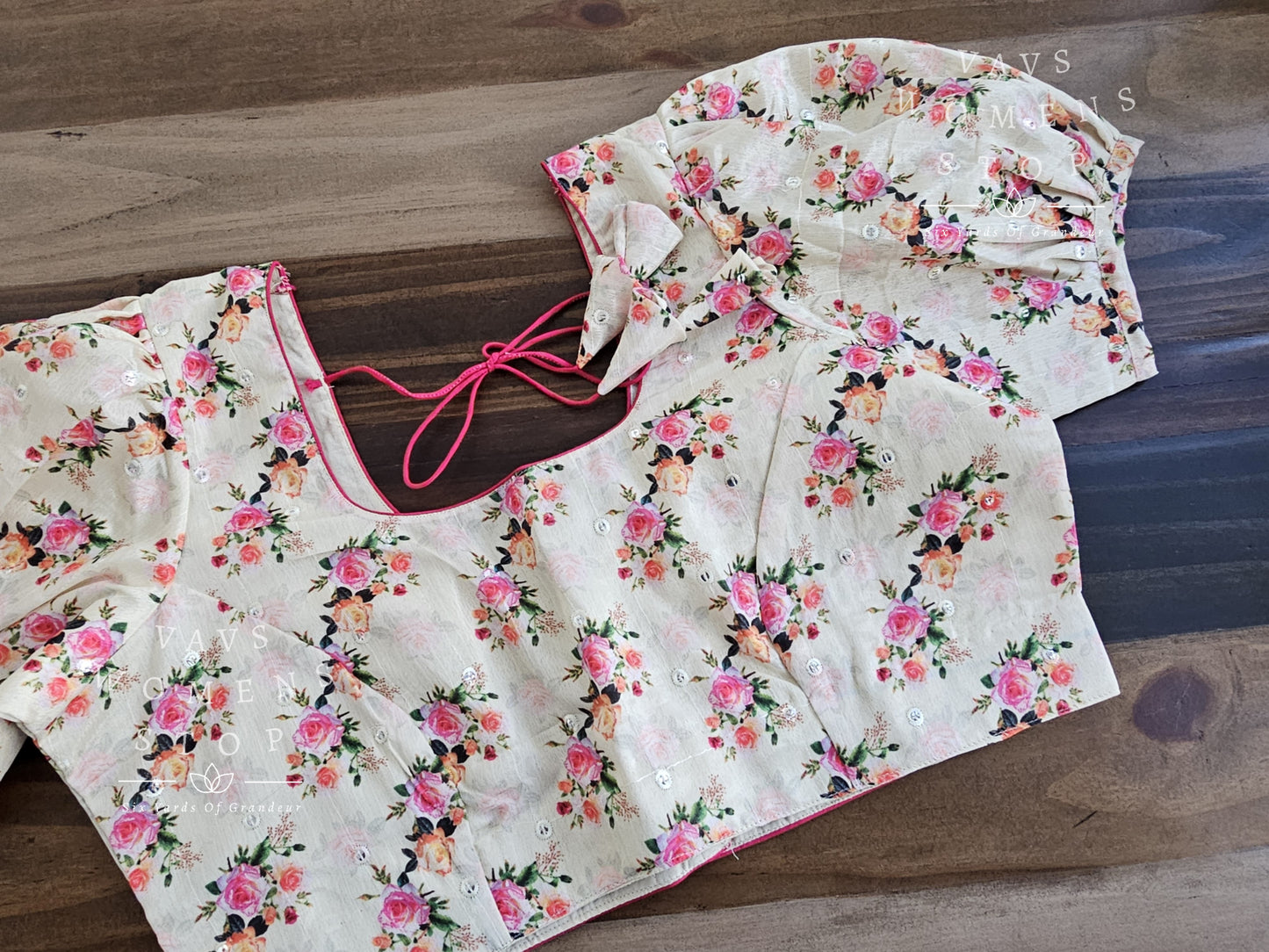 Puff Sleeves Floral Blouse