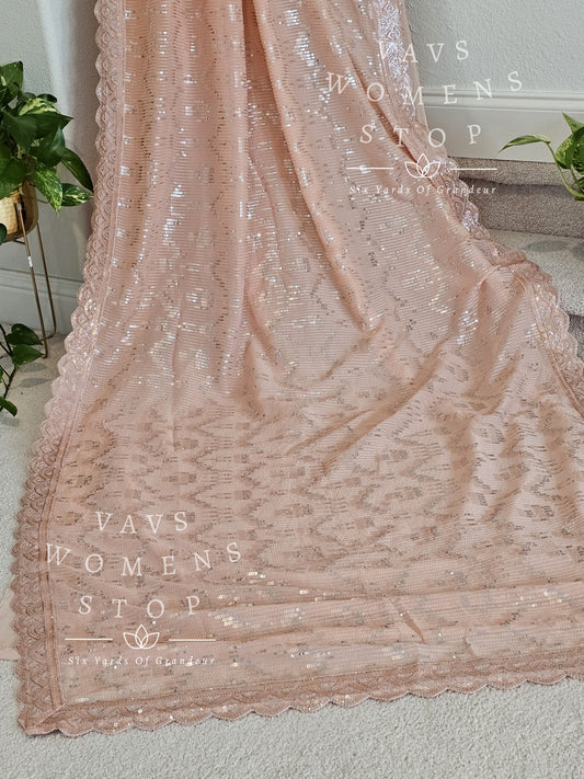Designer Sequins Georgette Saree