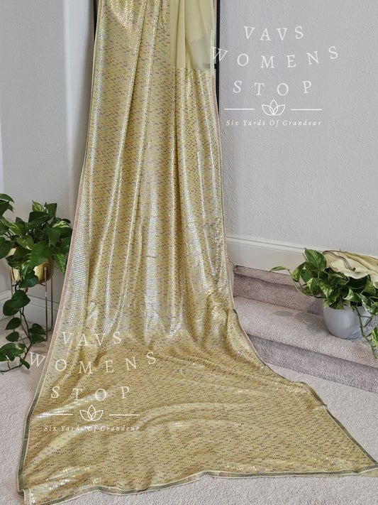 Designer Sequins Georgette Saree