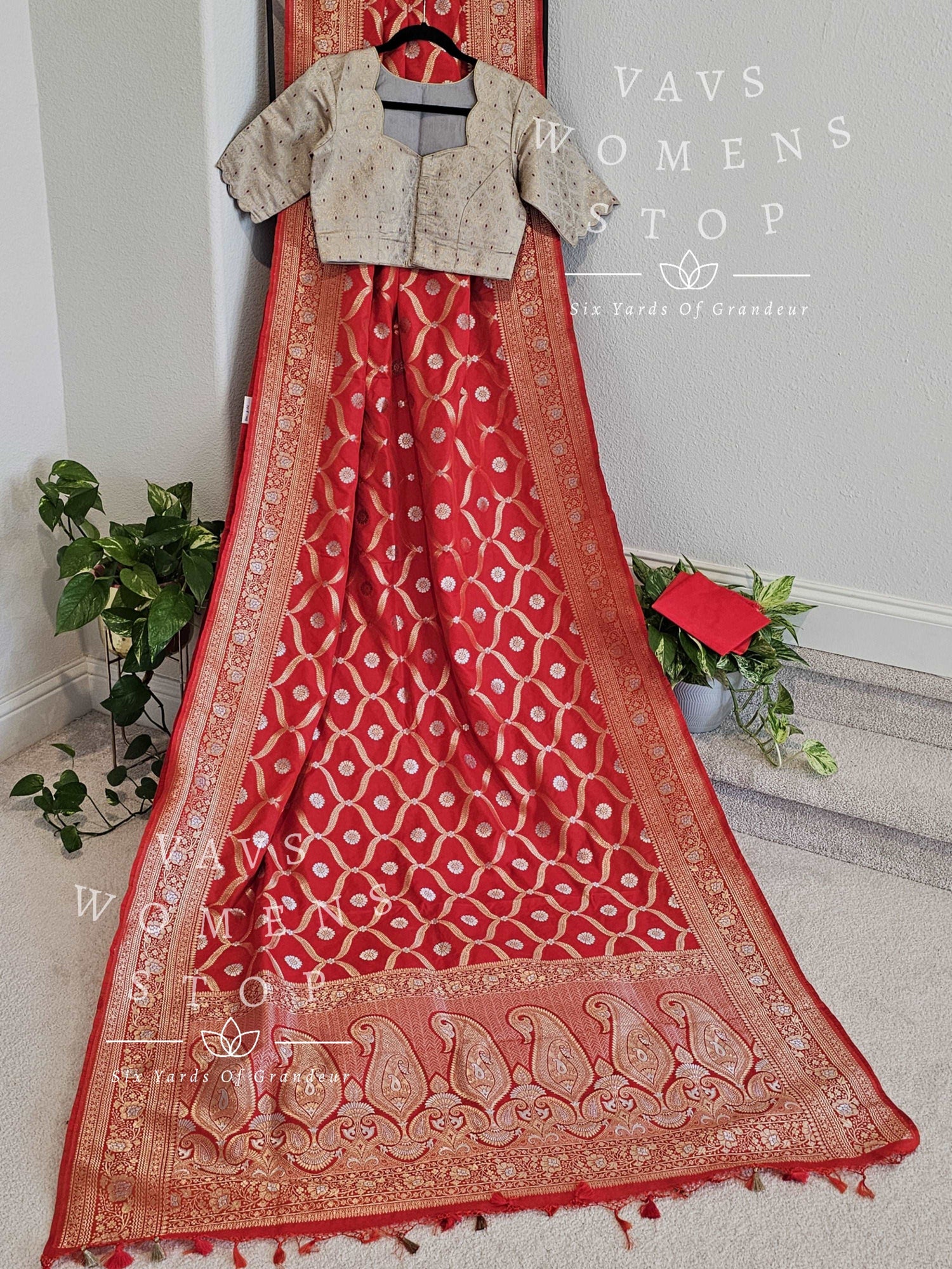 All Over Designer Benarasi Uppada Soft Silk Saree - Blouse