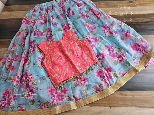 Fancy Readymade Floral Lehenga Set