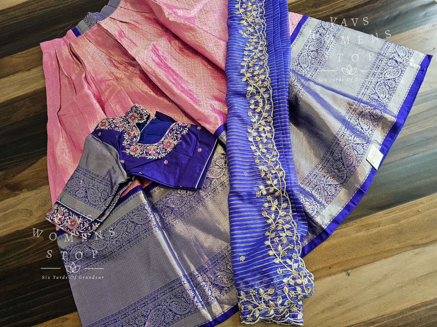 Pure Kanchi Silk Traditional Half Saree Set