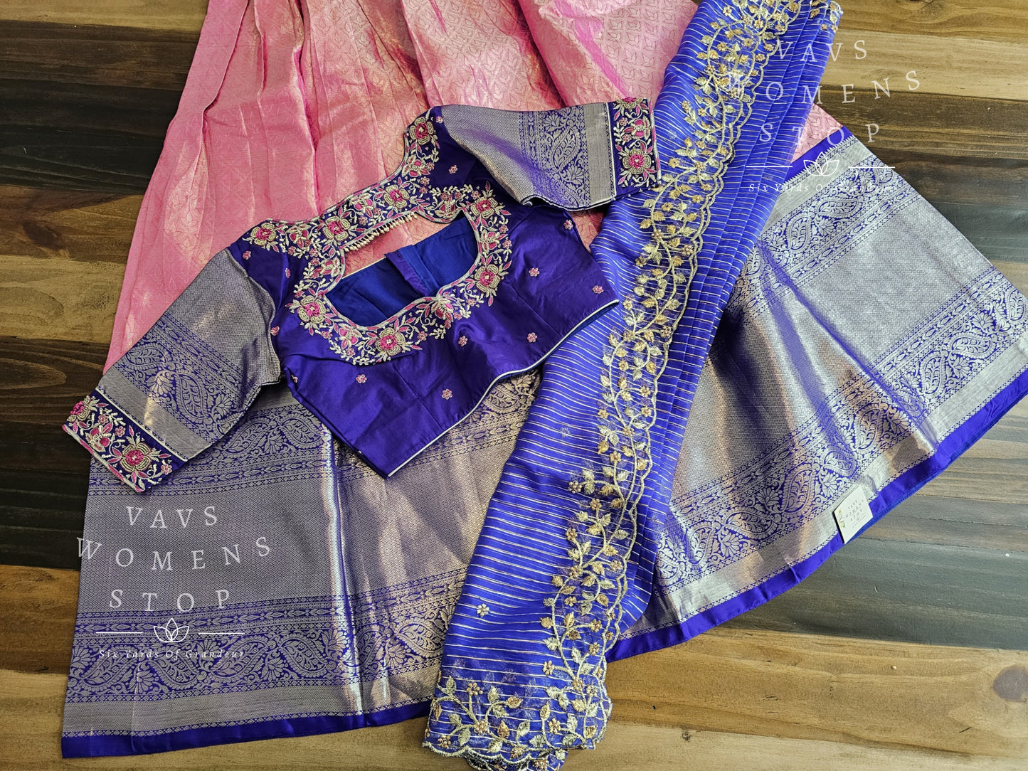 Pure Kanchi Silk Traditional Half Saree Set