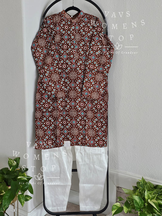 Men's Patola Kurta - Pajama Set Size M