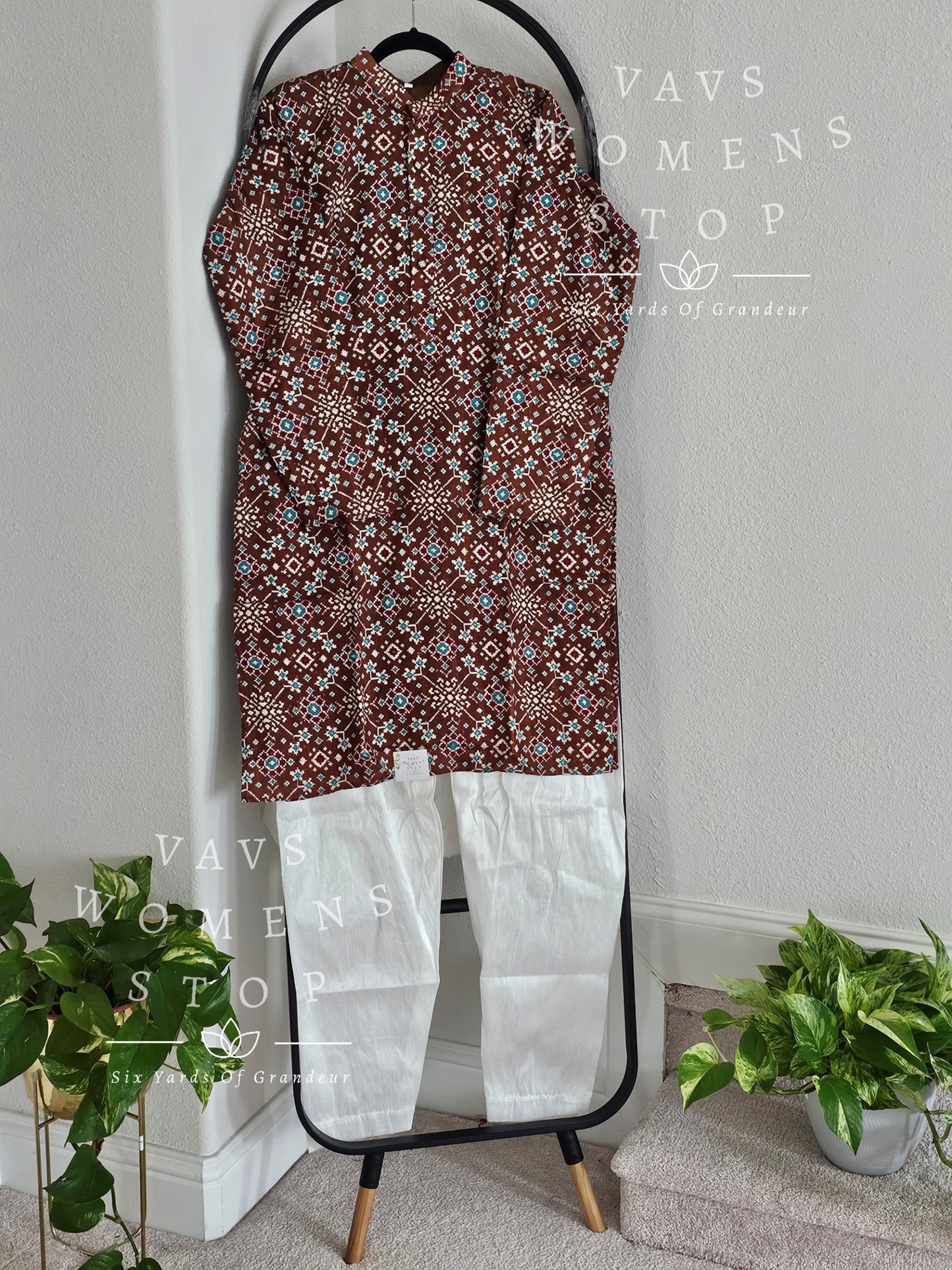 Men's Patola Kurta - Pajama Set