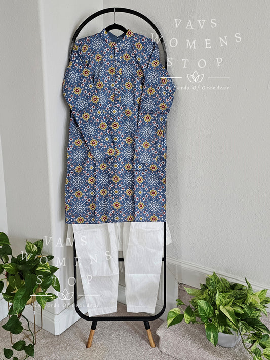 Men's Patola Kurta - Pajama Set Size S