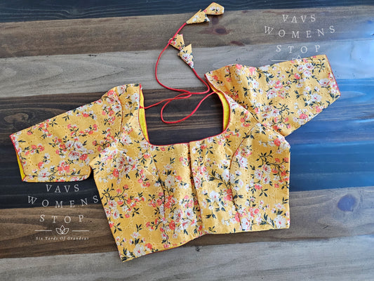 Yellow Floral Blouse