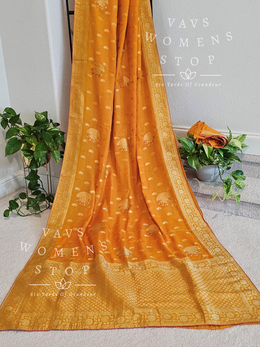 Designer Soft Khaddi Organza Silk Saree